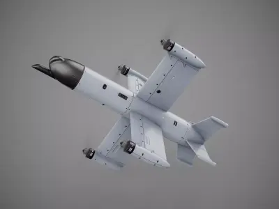Ukrainian interceptor drone Octopus Low-poly 3D model