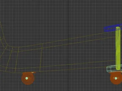wooden toy airplane 3D model