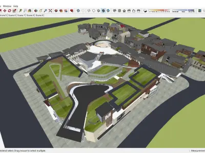 Sketchup Commercial Complex 157 3D model