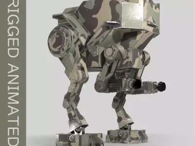 Mech 06 - Raptor Low-poly 3D model