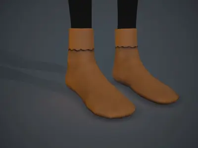 Brown Socks Style 1 Low-poly 3D model