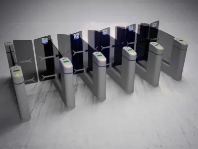 Metro Turnstile 3D model purchase