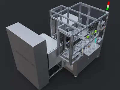 Seat belt buckle automatic assembly equipment 3D model