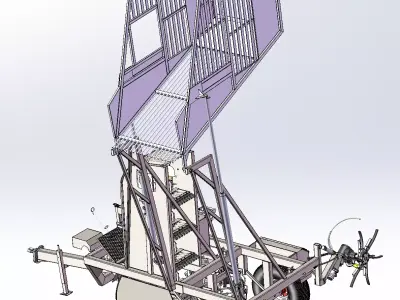 Combined with beet harvester 3D model