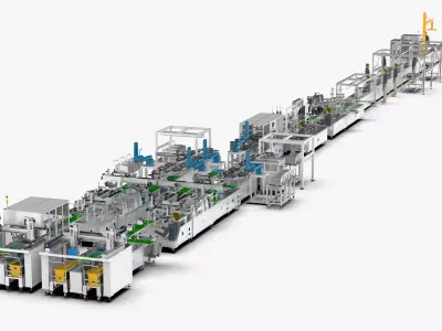 Automatic Soft Pack Battery Production Line 3D model