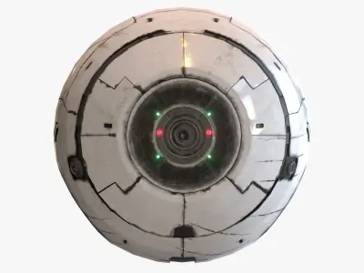 Mini Drone - Spherical Drone Low-poly 3D model
