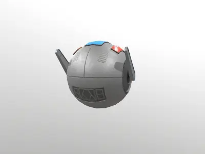 Sci-Fi Drone Low-poly 3D model 2
