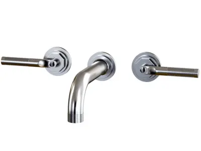 Landmark Industrial wall mounted mixer by Samuel Heath  3D model