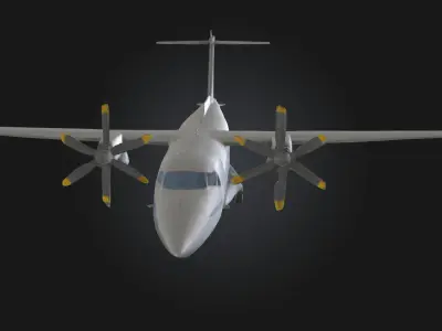 Twin Turbo Propeller Plane  Power and Precision in the Skies 3D model