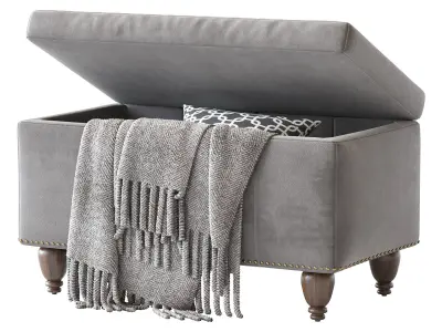 Copper Grove Bunlap Upholstered Storage Bench 3D model