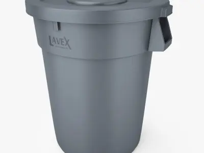 Lavex Janitorial Trash Can 3D Model 3D model