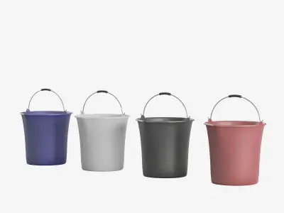 Plastic Industrial Buckets 3D model