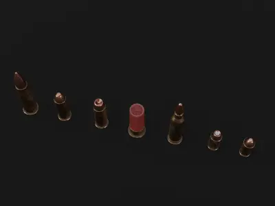 Bullets Low-poly 3D model