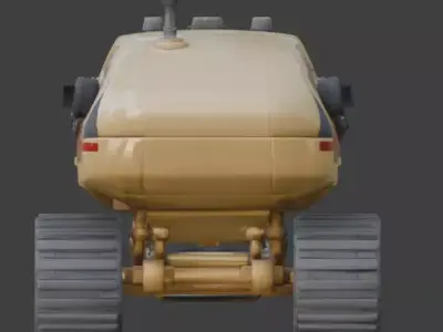 Stylized Chibi Sci-Fi Crawler Scout Low-poly 3D model