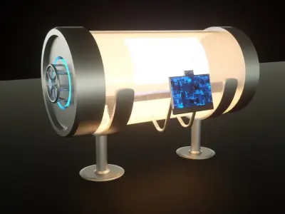 Futuristic Hibernation Space Pod  3D model