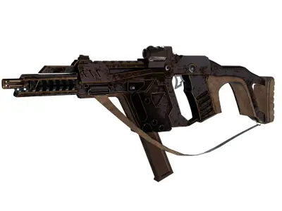 Stylized Smg Weapon  Free 3D model
