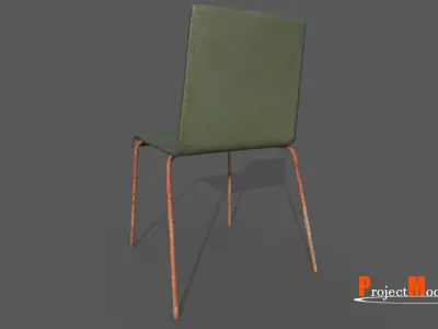 Old Metal Chair version 001 Free low-poly 3D model