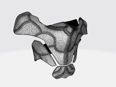 Military Chest Armor Low-poly 3D model