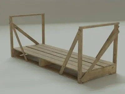 Big platform Low-poly 3D model