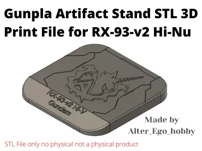 Gunpla artifact stand for Hi-Nu Gundam 3D print model