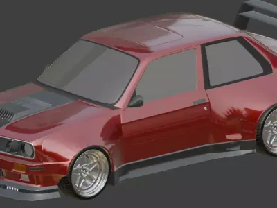 E30 Classic Vintage Car  3D model