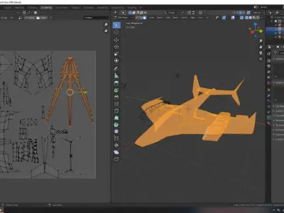 Orac Figher Low Poly model Low-poly 3D model