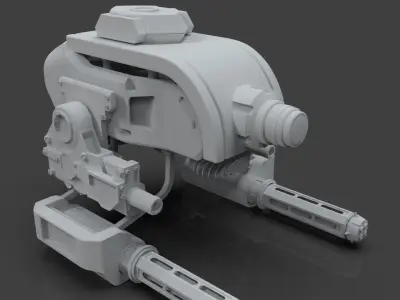 Sci-Fi Drone - 2 - Untextured 3D model