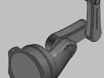 5-axis industrial robot 3D model