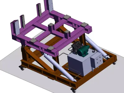 90 degree large turning table 3D model