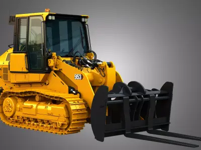 953 Track Loader - Fork 3D model