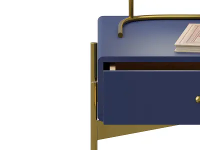 Solid Wood Nightstand Free 3D model