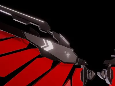 Robot Wings Low-poly 3D model get