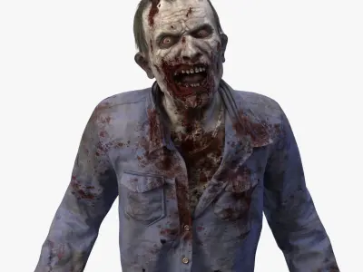 Zombie John Rigged 3D model