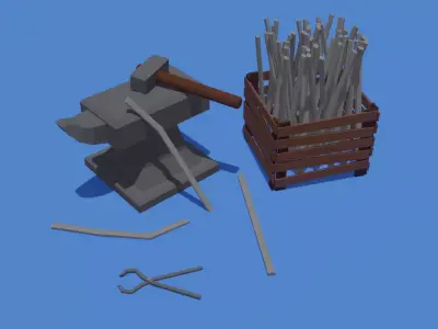 anvil pack Free low-poly 3D model