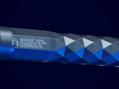 Angstadt Arms RETICENT 556 Suppressor Low-poly 3D model