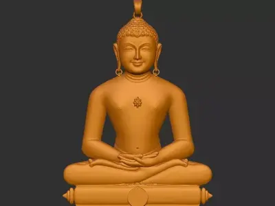 Mahaveer Buddha loket 3D print model