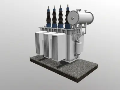 Autotransformer for VR AR Low-poly 3D model