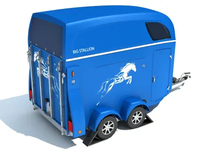 Horse Transport Trailer 3D model