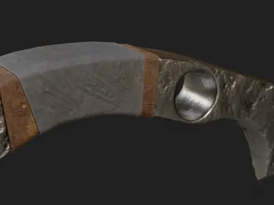 Antique Knife Game Ready Low-poly 3D model