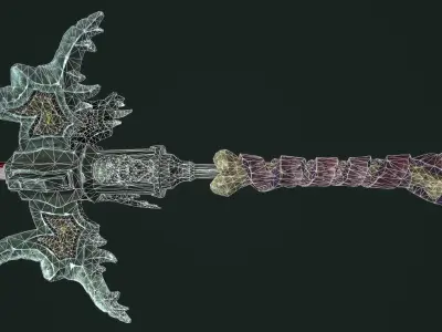 Undead mace Low-poly 3D model
