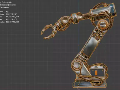 Robotic Arm Low Poly Low-poly 3D model