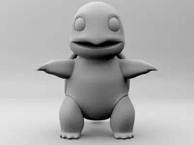 Pokemon character Squirtle Low-poly 3D model