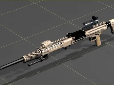 Ohio ordinance Works REAPR Low-poly 3D model