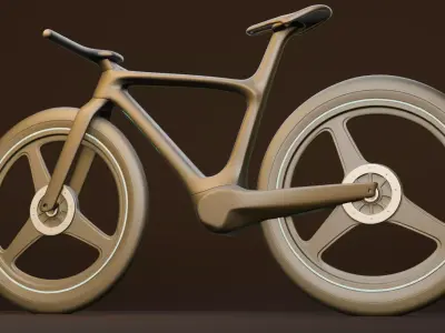 Futuristic Bicycle high-tech look  3D model