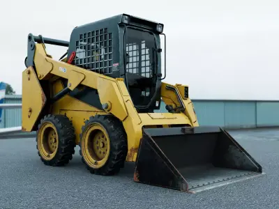 Skid Steer Wheeled Low-poly 3D model