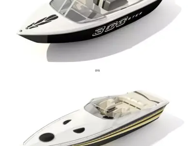 Motorboat Speedboat Fleet collection 3D model