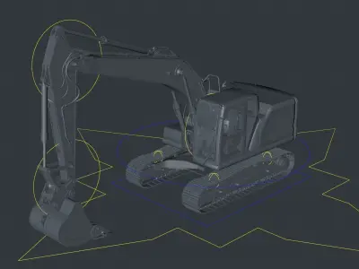 Excavator Rig 3D model