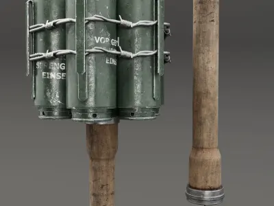 Anti-Tank Grenade - Maya Arnold Shader 3D model