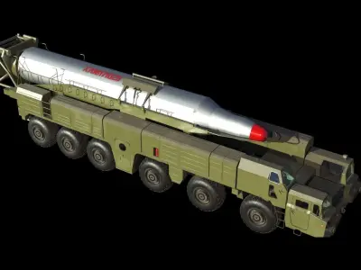 Musudan missile launcher 3D model purchase