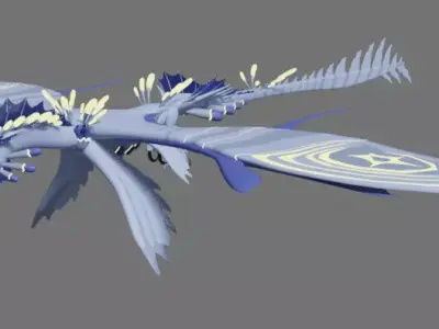 Aquatic dragon 3D model